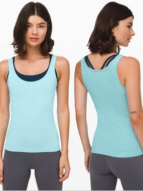 LULULEMON Seek Simplicity Tank *2 Ways in Sea Frost Sz. 4
